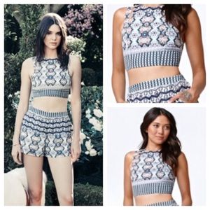 Kendal and Kylie bead double wrap crop top
